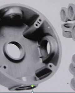 JUNCTION BOX 4"DIAx1.13"DP,(5) 3/4"THD OUTLETS,W/(5)...